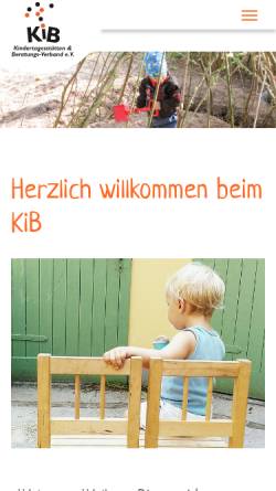 Vorschau der mobilen Webseite www.kib-ol.de, Kindertagesstätten und Beratungs-Verband e.V. (KiB)