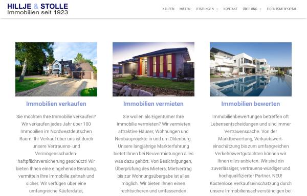 Vorschau von hillje24.de, Hillje und Stolle Immobilien