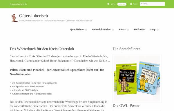 Vorschau von www.guetersloherisch.de, Pölter, Plörre und Pinöckel - Gütersloher Sprachführer