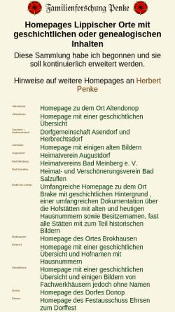 Vorschau der mobilen Webseite www.hpenke.de, Familienforschung Penke