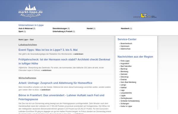 Vorschau von www.markt-lippe.de, Markt-Lippe