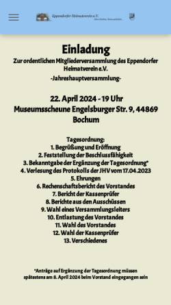 Vorschau der mobilen Webseite www.eppendorfer-heimatverein.de, Eppendorfer Heimatverein e.V.