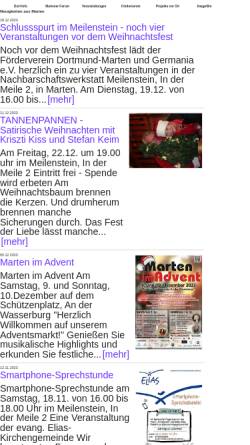 Vorschau der mobilen Webseite www.dortmund-marten.de, Arbeitsgemeinschaft Martener Vereine e.V.