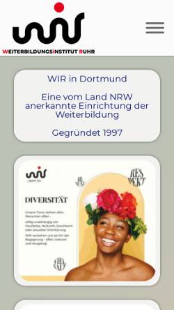 Vorschau der mobilen Webseite www.wir-do.de, WeiterbildungsInstitut Ruhr