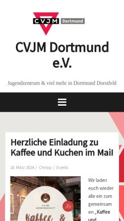 Vorschau der mobilen Webseite www.cvjm-dortmund.de, CVJM Dortmund e.V.