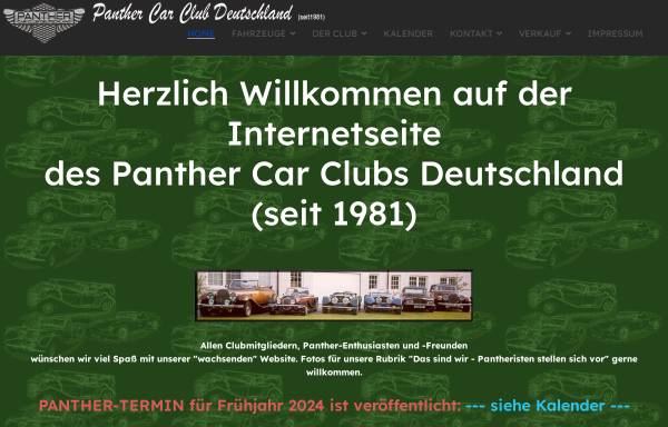 Vorschau von www.panther-car-club.de, Panther-Car-Club Deutschland