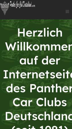 Vorschau der mobilen Webseite www.panther-car-club.de, Panther-Car-Club Deutschland