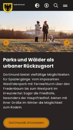 Vorschau der mobilen Webseite www.westfalenpark.de, Fernmeldeturm Dortmund