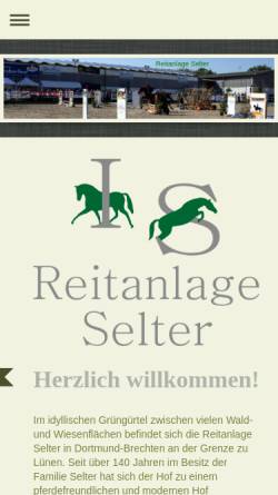 Vorschau der mobilen Webseite www.reitanlage-selter.de, Reitanlage Selter