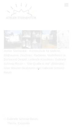 Vorschau der mobilen Webseite www.atelier-sternentor.de, Atelier Sternentor, Inhaberin Gabriele Schmitz-Reum