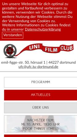 Vorschau der mobilen Webseite ufc.tu-dortmund.de, Uni Film Club Dortmund