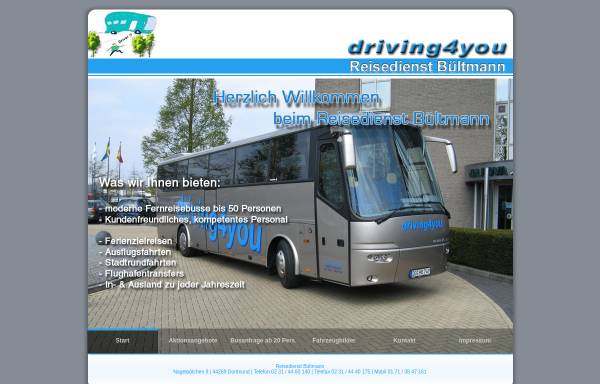 Vorschau von www.driving4you.de, Reisedienst Bültmann