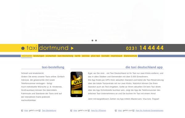 Vorschau von www.taxi-dortmund.de, Taxi Zentrale