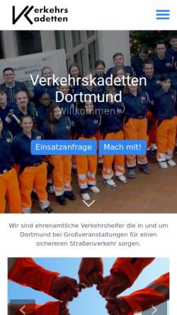 Vorschau der mobilen Webseite verkehrskadetten-dortmund.de, Verkehrskadetten Dortmund