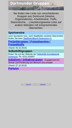 Vorschau der mobilen Webseite www.do-kontakt.de, Dortmunder Gruppen