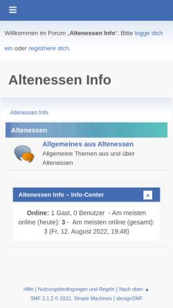 Vorschau der mobilen Webseite www.altenessen.info, Altenessen Info
