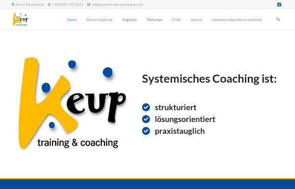 Vorschau von www.systemisches-coaching-nrw.de, Keup Training & Coaching