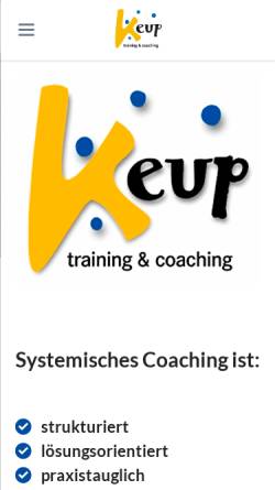Vorschau der mobilen Webseite www.systemisches-coaching-nrw.de, Keup Training & Coaching