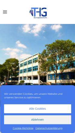 Vorschau der mobilen Webseite thg-essen.de, LAC-THG Kettwig e.V.