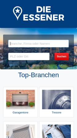 Vorschau der mobilen Webseite www.essener-branchenbuch.de, Die Essener