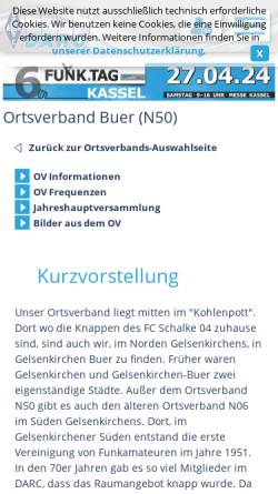Vorschau der mobilen Webseite www.darc.de, DARC Amateurfunk Ortsverband N-50