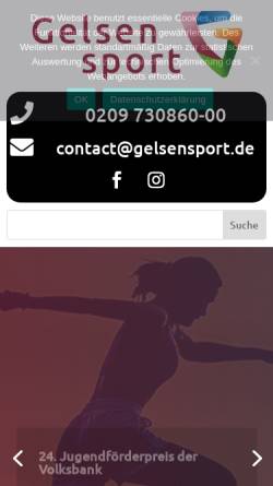 Vorschau der mobilen Webseite www.gelsensport.de, Gelsensport Stadtsportbund Gelsenkirchen e. V.