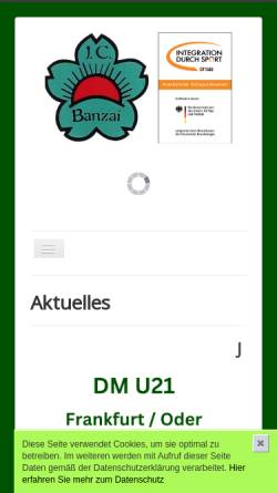 Vorschau der mobilen Webseite www.judo-club-banzai.de, Judo Club Banzai Gelsenkirchen e. V.