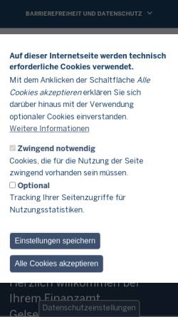 Vorschau der mobilen Webseite www.finanzamt-gelsenkirchen-sued.de, Finanzamt Gelsenkirchen-Süd (319)