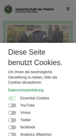 Vorschau der mobilen Webseite www.gdp.de, Polizeipräsidium Gelsenkirchen