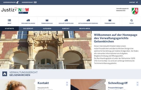 Vorschau von www.vg-gelsenkirchen.nrw.de, Verwaltungsgericht Gelsenkirchen