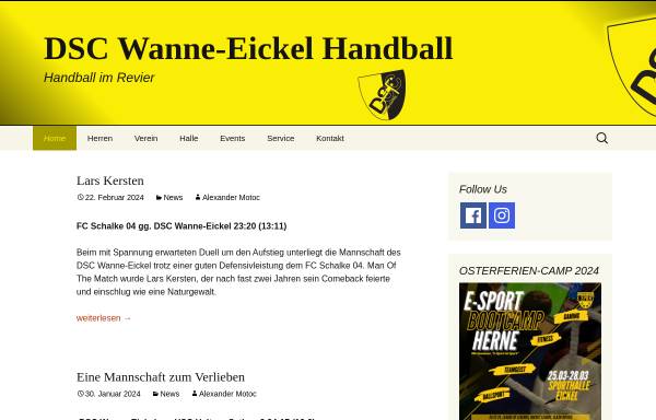 Vorschau von dsc-handball.de, DSC Wanne-Eickel Handball e. V.