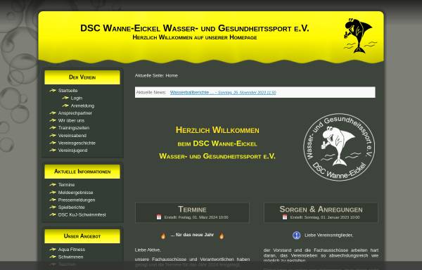 Vorschau von www.dsc-wanne-eickel.de, DSC Wanne-Eickel Wasser- und Gesundheitssport e.V.