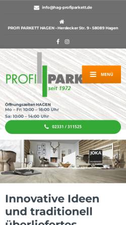 Vorschau der mobilen Webseite www.hag-profiparkett.de, HAG ProfiParkett