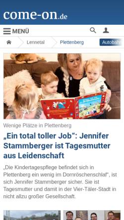 Vorschau der mobilen Webseite www.suederlaender-tageblatt.de, Plettenberger Zeitung - Herscheider Nachrichten