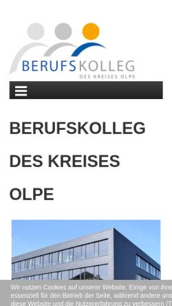 Vorschau der mobilen Webseite www.berufskolleg-olpe.de, Berufskolleg des Kreises Olpe