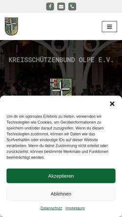 Vorschau der mobilen Webseite www.kreisschuetzenbund-olpe.de, Kreisschützenbund Olpe e.V.
