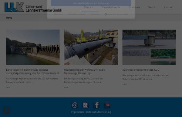 Vorschau von www.llk.de, Lister- und Lennekraftwerke GmbH