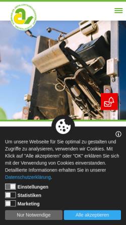 Vorschau der mobilen Webseite www.kaev.de, Kommunaler Abfallverband Niederlausitz (KAEV)