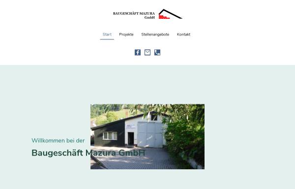 Vorschau von www.mazura-bau.de, Baugeschäft Mazura GmbH