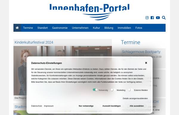 Vorschau von www.innenhafen-portal.de, Bildarchiv Innenhafen Duisburg