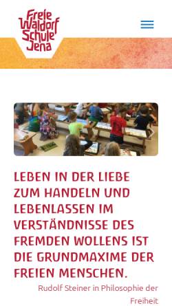 Vorschau der mobilen Webseite www.waldorfschule-jena.de, Freie Waldorfschule Jena