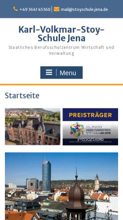 Vorschau der mobilen Webseite www.stoyschule.de, SBSZ Wirtschaft und Verwaltung Jena