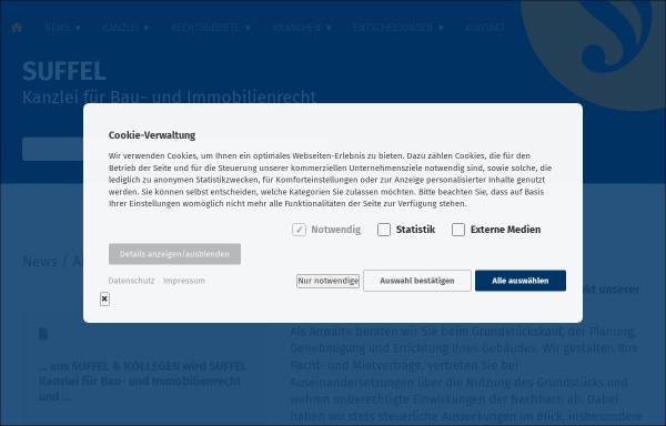 Vorschau von www.suffel-debuhr.de, Rechtsanwälte Suffel & De Buhr