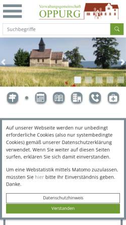 Vorschau der mobilen Webseite www.vg-oppurg.de, VG Oppurg