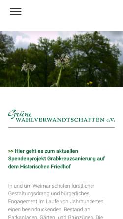 Vorschau der mobilen Webseite www.gruene-wahlverwandtschaften.de, Grüne Wahlverwandtschaften e.V.