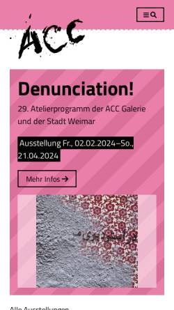 Vorschau der mobilen Webseite acc-weimar.de, Kulturzentrum ACC Weimar