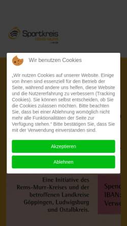 Vorschau der mobilen Webseite www.sk-rm.de, Sportkreis Rems-Murr