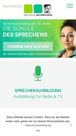 Vorschau der mobilen Webseite www.sprechen.com, Die Schule des Sprechens - Tatjana Lackner, Kommunikationsexpertin