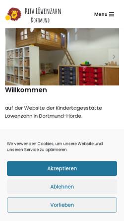 Vorschau der mobilen Webseite kita-loewenzahn.net, Kindertagesstätte Löwenzahn
