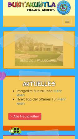 Vorschau der mobilen Webseite buntakuntla.de, Buntakuntla Kindertagesstätte e.V.